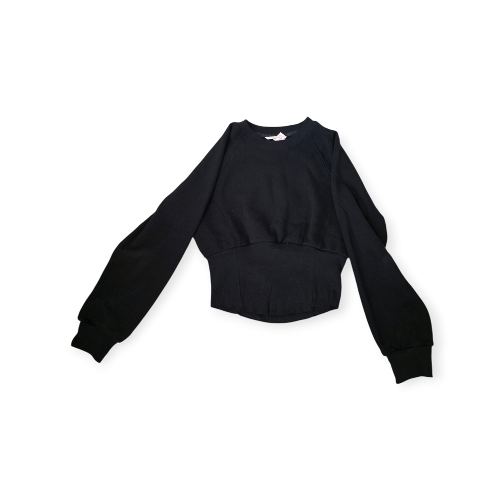 Victoria's Secret Black Cropped Pullover Sweatshirt